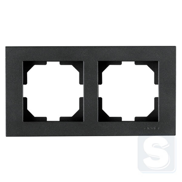 Рамка на 2 поста горизверт. монтаж Arvia Electric KAREN Димчастий (20 04 2000 022)